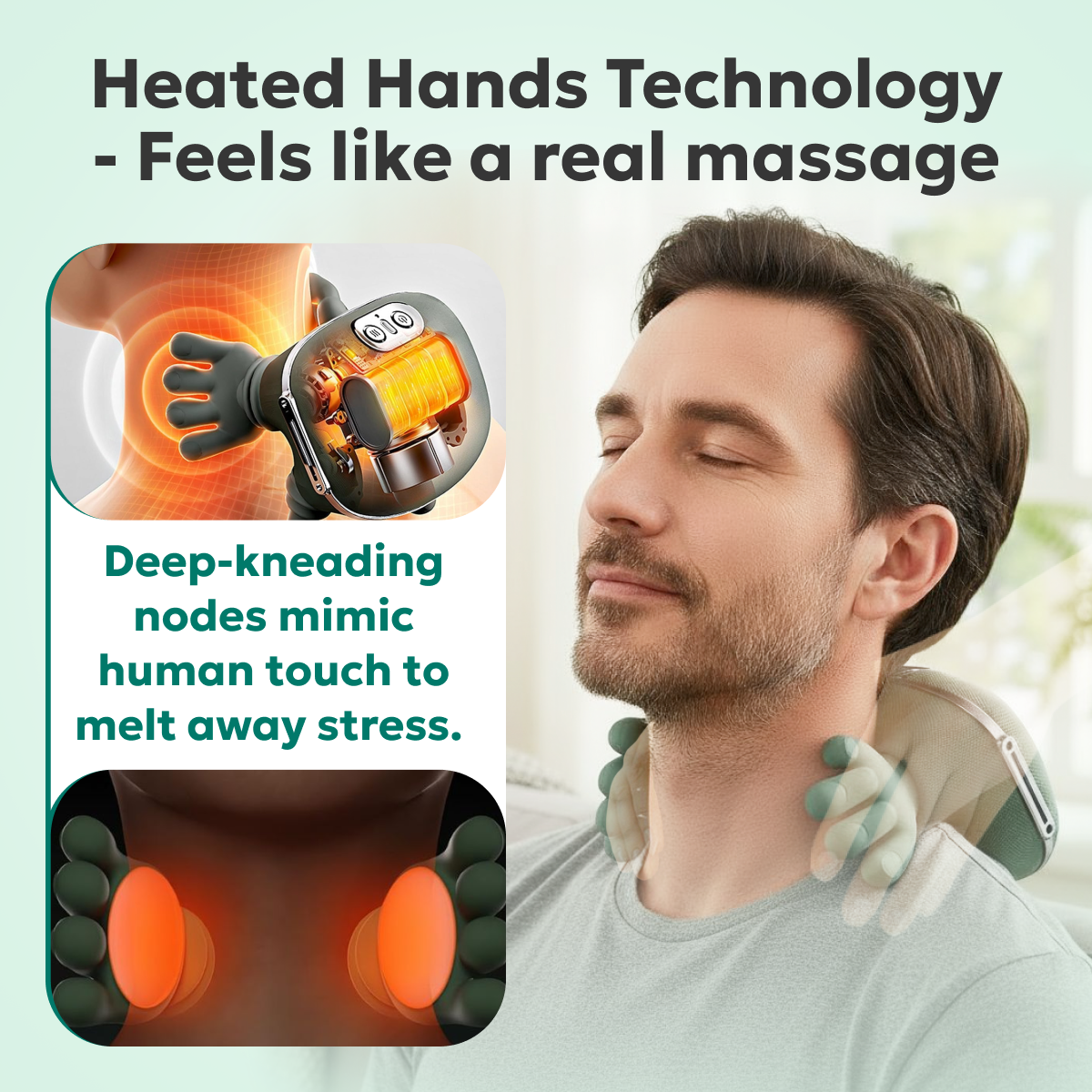 2025 Smart Neck & Shoulder Massager with Heated Hands